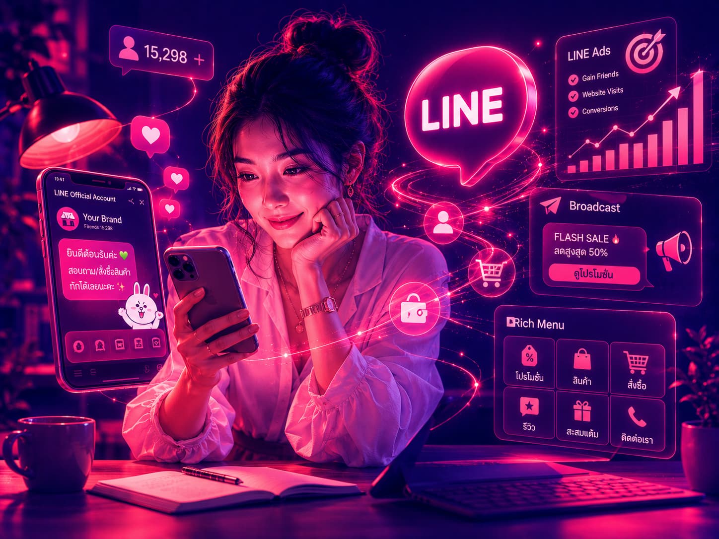 บริการ​รับ​ทำ​โฆษณา LINE ครบ​วงจร (LINE Ads & OA)