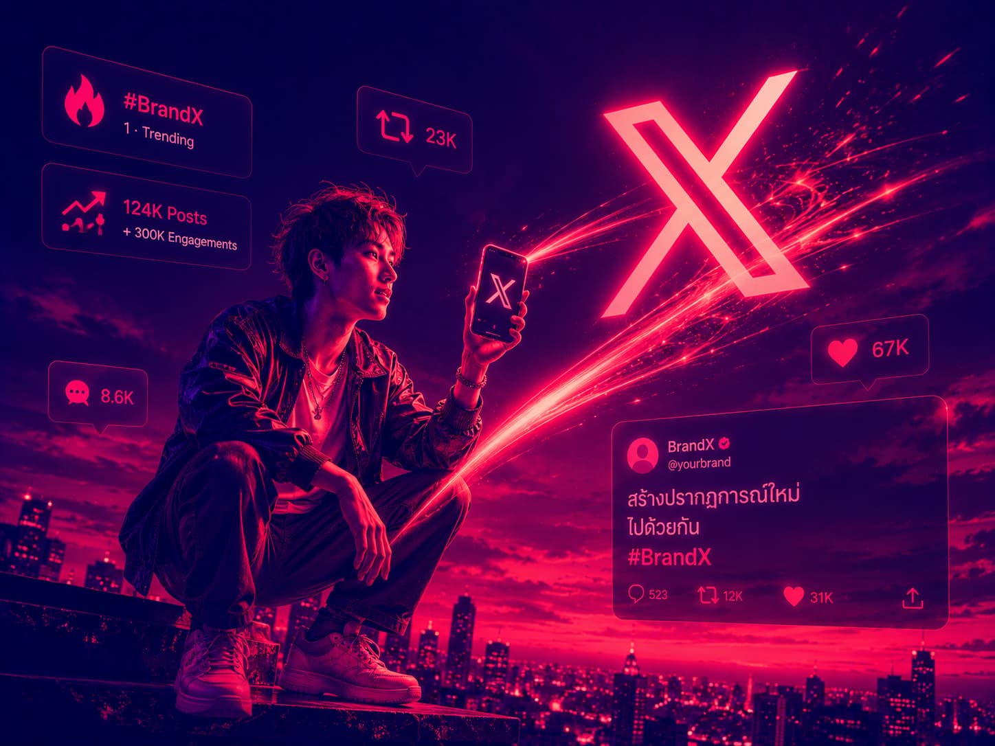 รับ​ทำ​โฆษณา​บน X (Twitter) ปั่น​เท​รนด์เรี​ยล​ไทม์​ให้​เป็น​ไว​รัล