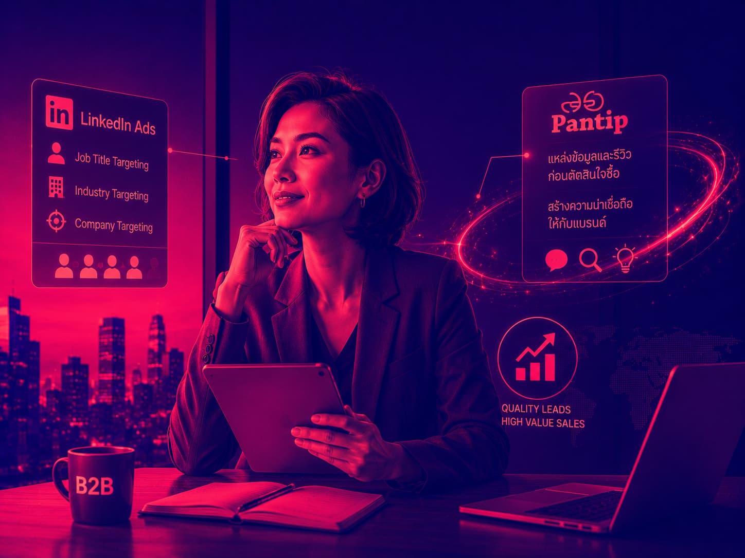 รับ​ทำ​โฆษณา LinkedIn และ Pantip เจาะ​กลุ่ม B2B